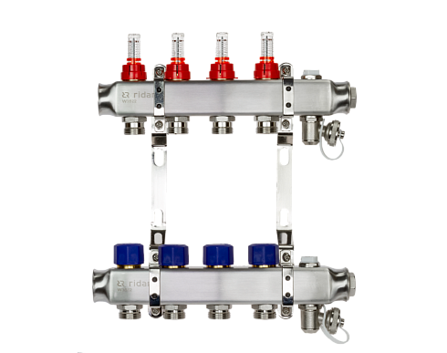 Коллекторные группы с расходомерами для теплого пола SSM-RF Ридан