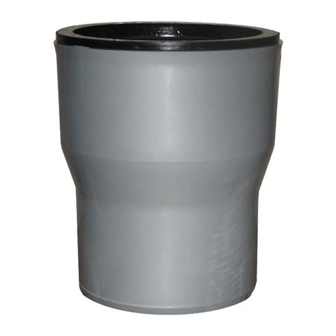 Переход с чугунной трубы на ПП с уплотнителем 